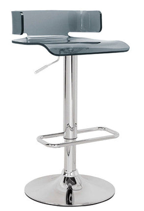 ACME 96261 Rania Adjustable Stool with Swivel, Gray & Chrome, 22"~31" Seat Height ACME Furniture