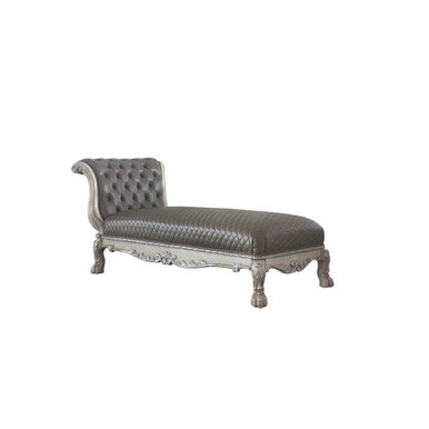 ACME 96275 Dresden Chaise with 1 Pillow, Vintage Bone White & PU ACME Furniture