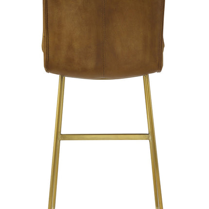 ACME 96401 Alsey Bar Chair (1 Piece), Saddle Brown Top Grain Leather
