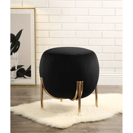 ACME 96447 Spraxis Ottoman, Black Corduroy