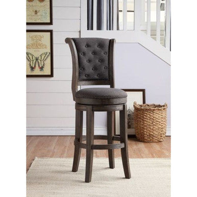 ACME 96456 Glison Counter Height Chair, Charcoal Fabric & Walnut ACME Furniture