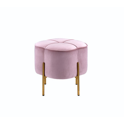 ACME 96462 Bergia Ottoman, Blush Pink Velvet