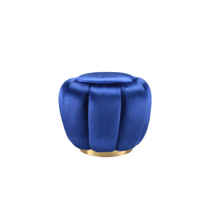 ACME 96464 Heiress Ottoman, Sapphire Blue Velvet
