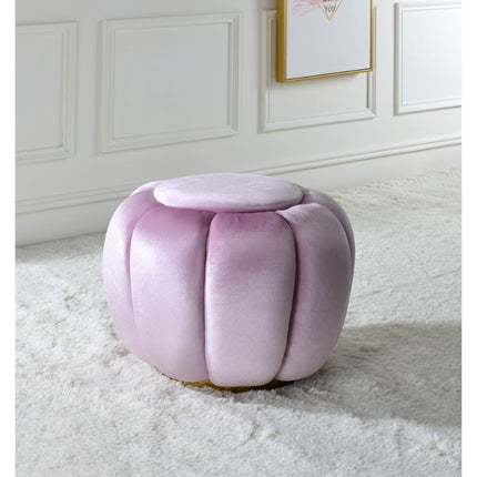ACME 96465 Heiress Ottoman, Bubblegum Pink Velvet