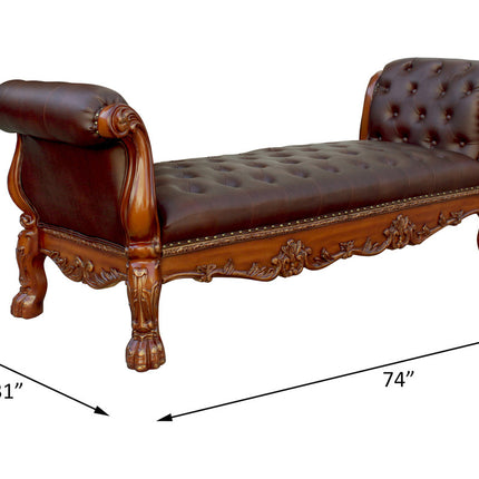 ACME 96490 Vendome Bench, PU & Cherry  1