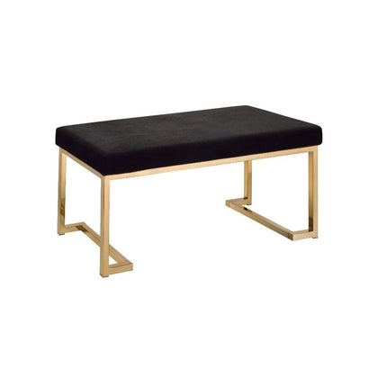 ACME 96595 Boice Bench, Black Fabric & Champagne