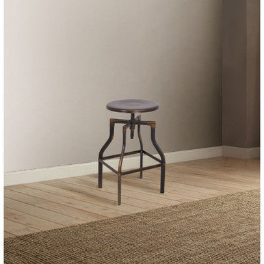 ACME 96638 Xena Adjustable Stool with Swivel (1 Piece), Antique Copper, 24"-30" Seat Height ACME Furniture