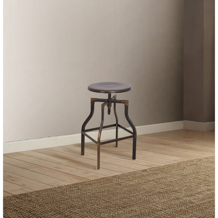 ACME 96638 Xena Adjustable Stool with Swivel (1 Piece), Antique Copper, 24"-30" Seat Height