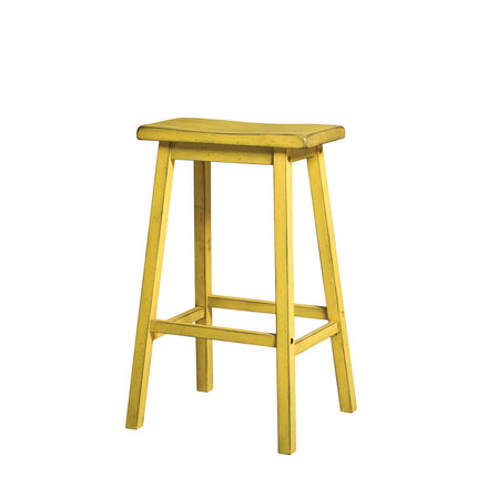 ACME 96654 Gaucho Bar Stool (Set-2), Antique Yellow, 29" Seat Height