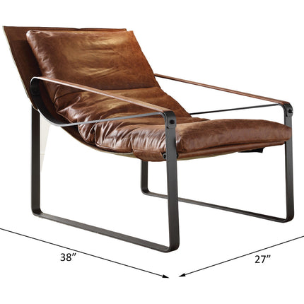 ACME 96674 Quoba Accent Chair, Cocoa Top Grain Leather