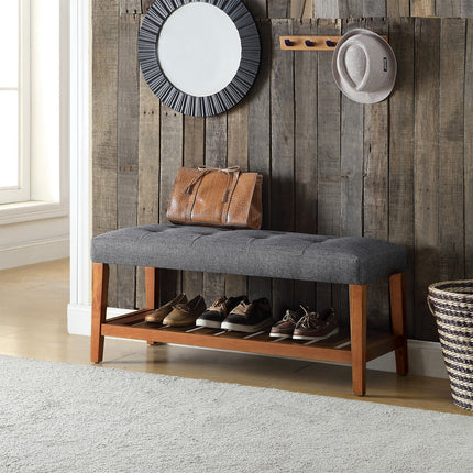 ACME 96686 Charla Bench, Gray & Oak