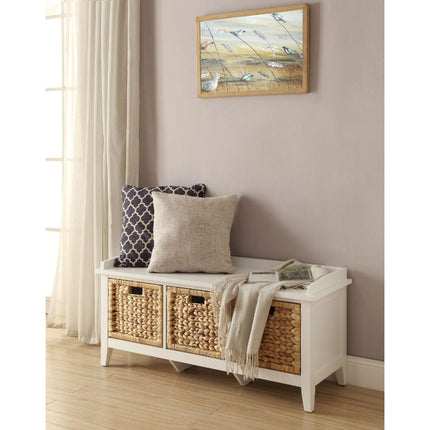 ACME 96759 Flavius Bench with Storage, White