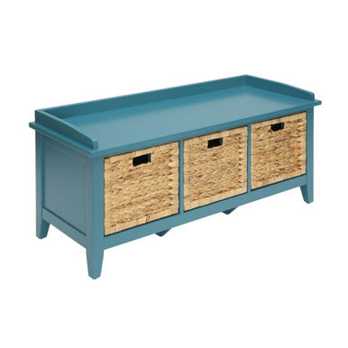 ACME 96761 Flavius Bench with Storage, Teal ACME Furniture