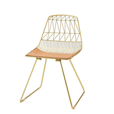 ACME 96847 Fantasia Side Chair (Set-2), Whiskey PU & Gold ACME Furniture