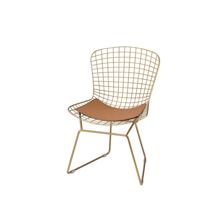 ACME 96849 Achellia Side Chair (Set-2), Whiskey PU & Gold