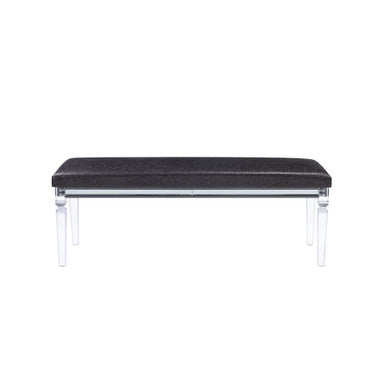ACME 96977 Sawyer Bench, PU & Clear Acrylic ACME Furniture
