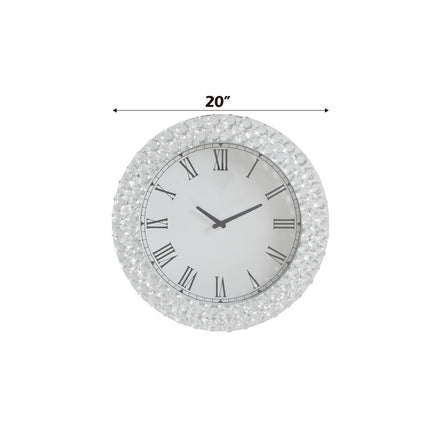 ACME 97045 Nysa Wall Clock, Mirrored & Faux Crystals
