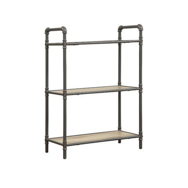 ACME 97162 Itzel Bookshelf, Antique Oak & Sandy Gray ACME Furniture