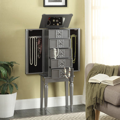 ACME 97168 Tammy Jewelry Armoire, Silver ACME Furniture