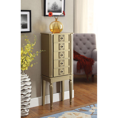 ACME 97169 Tammy Jewelry Armoire, Gold ACME Furniture