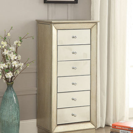 ACME 97172 Talor Jewelry Armoire, Antique Gold