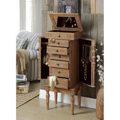 ACME 97173 Taline Jewelry Armoire, Weathered Oak ACME Furniture