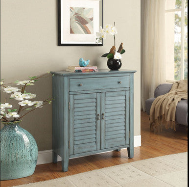 ACME 97247 Winchell Console Table, Antique Blue ACME Furniture