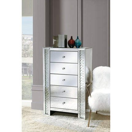 ACME 97304 Nysa Chest, Mirrored & Faux Gemstones