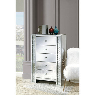 ACME 97304 Nysa Chest, Mirrored & Faux Gemstones ACME Furniture