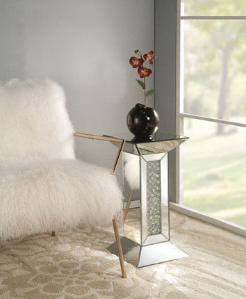 ACME 97306 Nysa Pedestal Stand, Mirrored ACME Furniture