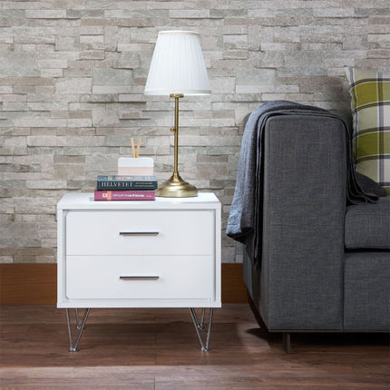 ACME 97332 Deoss Accent Table, White
