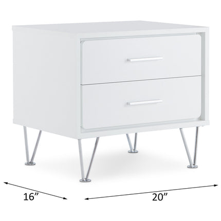 ACME 97332 Deoss Accent Table, White