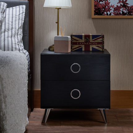 ACME 97338 Elms Accent Table, Black