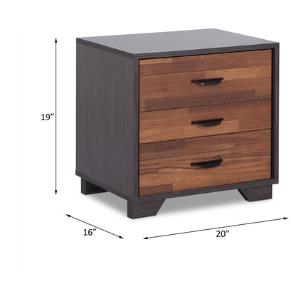 ACME 97340 Eloy Accent Table, Walnut & Espresso