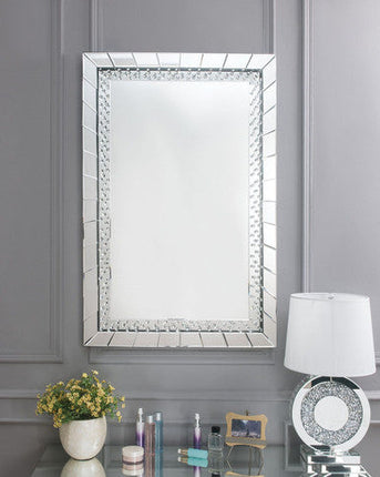 ACME 97386 Nysa Accent Mirror (Wall), Mirrored ACME Furniture