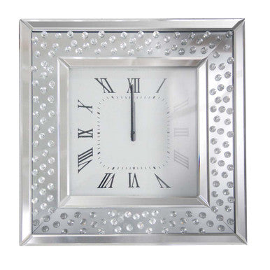 ACME 97394 Nysa Wall Clock, Mirrored ACME Furniture