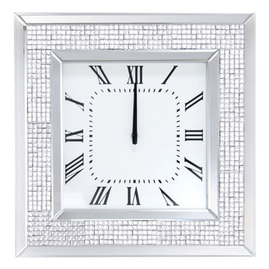 ACME 97396 Iama Wall Clock, Mirrored ACME Furniture