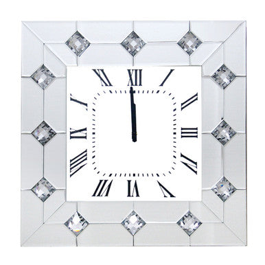 ACME 97406 Hessa Wall Clock, Mirrored ACME Furniture