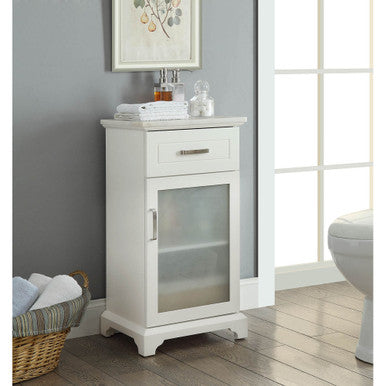 ACME 97535 Studer Cabinet, Marble & White ACME Furniture
