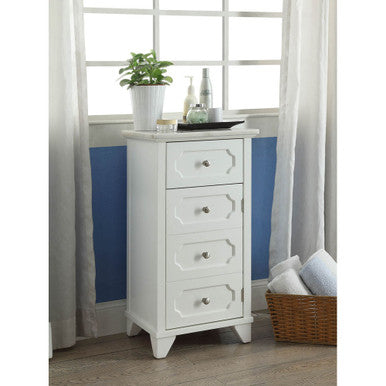 ACME 97538 Shakeia Cabinet, Marble & White ACME Furniture
