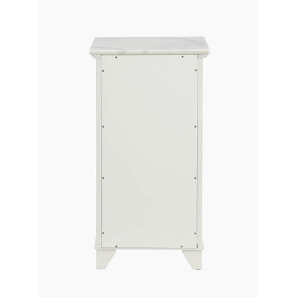 ACME 97538 Shakeia Cabinet, Marble & White