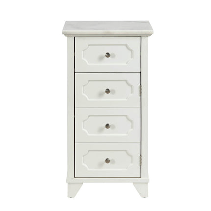 ACME 97538 Shakeia Cabinet, Marble & White