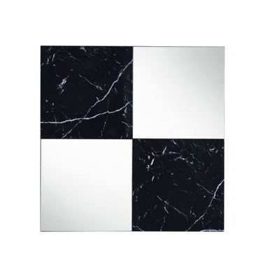ACME 97565 Angwin Wall Accent Mirror, Mirrored & Faux Marble ACME Furniture