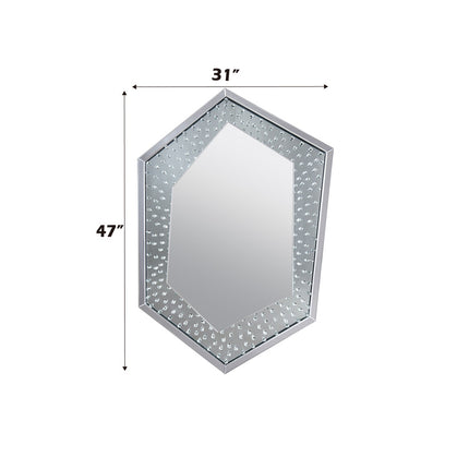 ACME 97570 Nysa Wall Decor, Mirrored & Faux Crystals