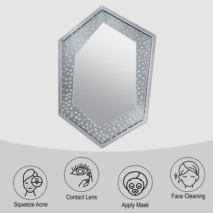 ACME 97570 Nysa Wall Decor, Mirrored & Faux Crystals