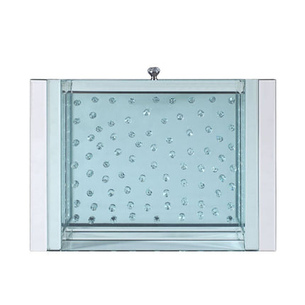 ACME 97575 Nysa Accent Table, Mirrored & Faux Crystals