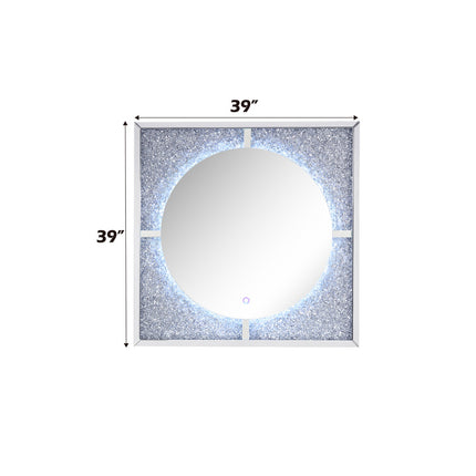 ACME 97592 Nowles Mirrored & Faux Stones Wall Decor