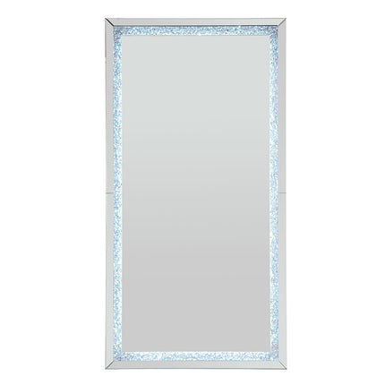 ACME 97600 Noralie Accent Mirror, LED, Mirrored & Faux Diamonds