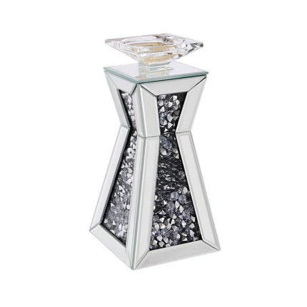 ACME 97617 Nowles Accent Candleholder (Set-2), Mirrored & Faux Stones