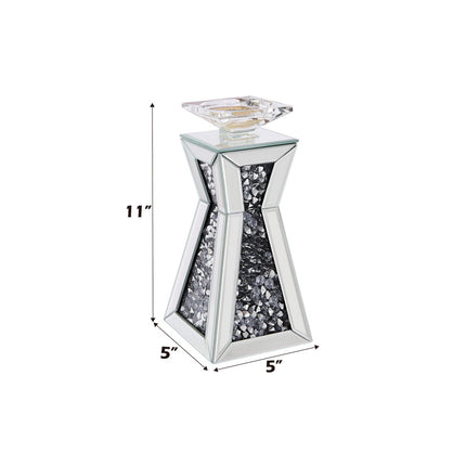 ACME 97617 Nowles Accent Candleholder (Set-2), Mirrored & Faux Stones